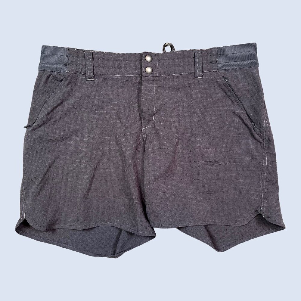 KUHL Dark Charcoal Grey Black Gorpcore Ripstop Hiking Shorts Women's Size 12